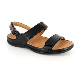 Strive Kona Black Leather Arch Support Sandals size 6.5